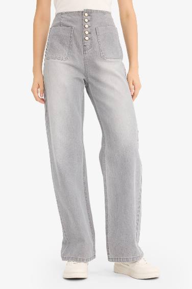 Jean large taille haute Style des années 90