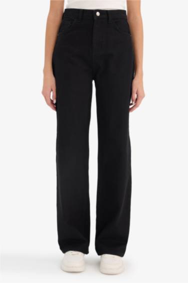 سروال جينز وايد ليج