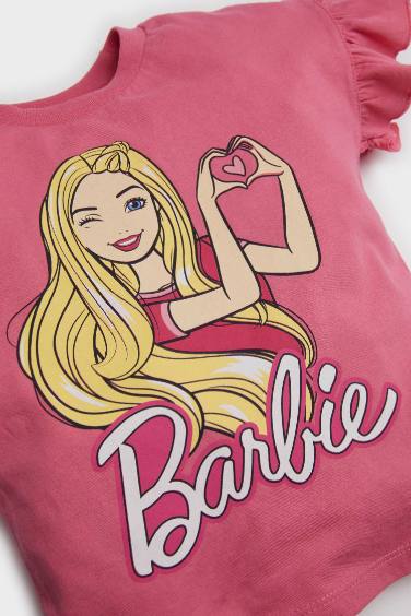 Baby Girl Barbie T-Shirt Elastic Waist Shorts 2 Piece Set