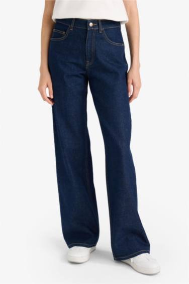 Straight Wide Leg High Waist Long Jeans