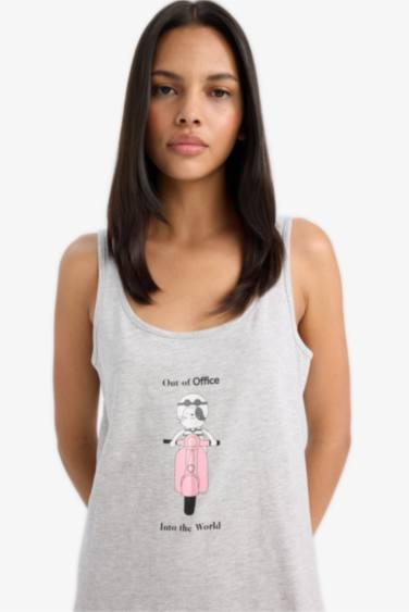 Fall in Love Regular Fit Crew Neck Sleeveless Dress