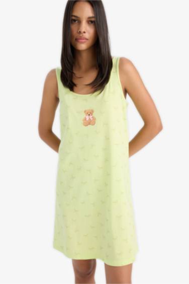 فستان نوم قصة عادية برقبة مستديرة من Fall in Love