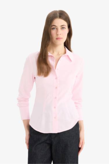 Fitted Bengalin Uzun Kollu Gömlek