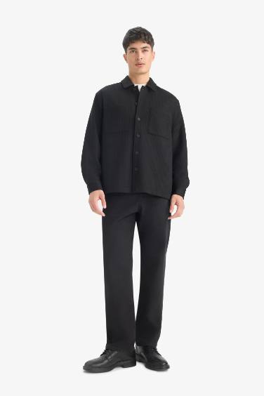 قميص قصة عادية وأكمام طويلة