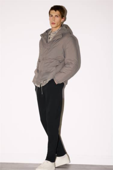 Regular Fit Hooded Zippered Waterproof Jacket