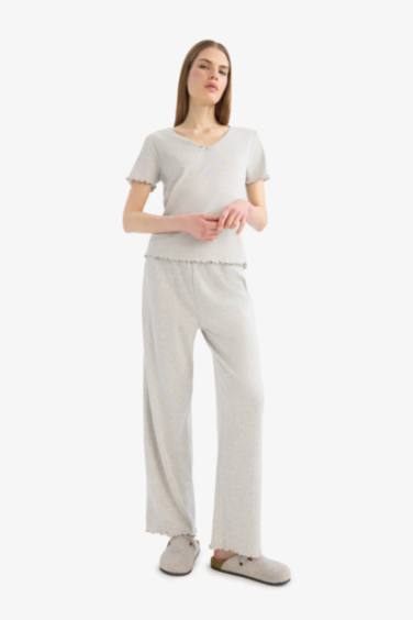 Fall in Love Regular Fit Top Bottom 2 Piece Pajama Set