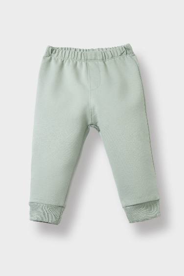 Erkek Bebek 2'li Takım Baskılı Sweatshirt Beli Lastikli Eşofman Altı