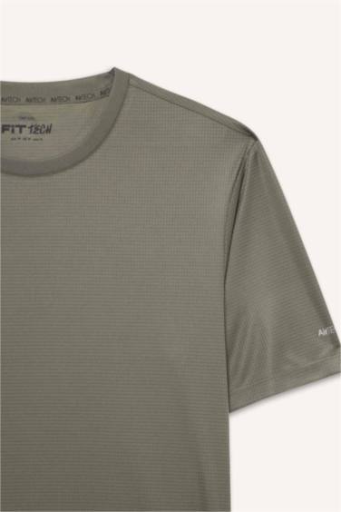 Slim Fit Crew Neck Printed Sports T-Shirt