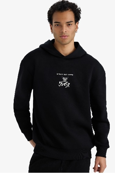 Boxy Fit One Piece  Printed Long Sleeve Sweatshirt