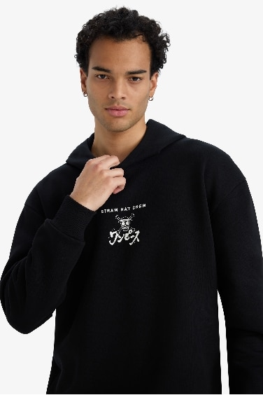 Boxy Fit One Piece  Printed Long Sleeve Sweatshirt