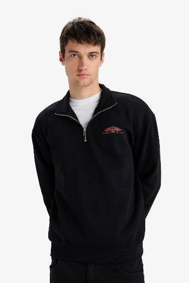 Sweatshirt Boxy imprimé House Of The Dragon à col montant et fermeture zip