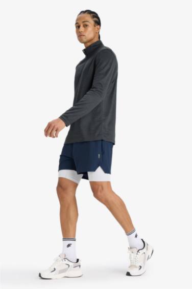 DeFactoFit Slim Fit Dar Kesim Sporcu İçi Taytlı Kısa Paça Şort