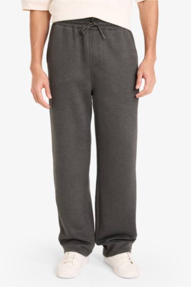 بنطلون سويت بانتس وايد ليج برجل واسع بجيب