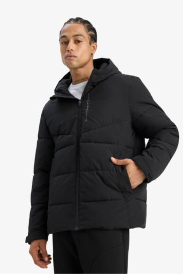 Defactofit Regular Fit Hooded Winter Waterproof Jacket