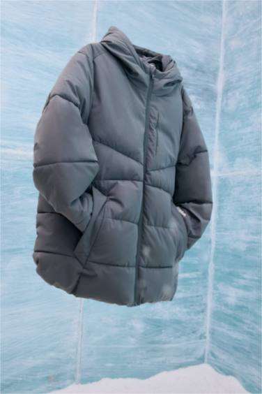 Defactofit Regular Fit Hooded Winter Waterproof Jacket