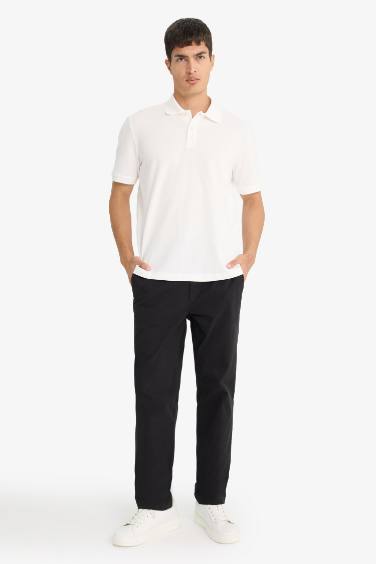 Regular Fit Polo Collar Pique Polo T-Shirt