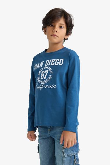 Boy Crew Neck Printed Long Sleeve T-Shirt