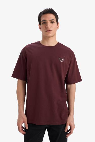 Cotton Boxy Fit Crew Neck Short Sleeve T-Shirt