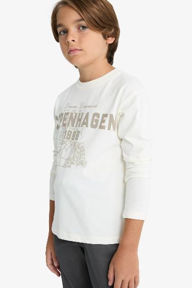 Boy Crew Neck Printed Long Sleeve T-Shirt