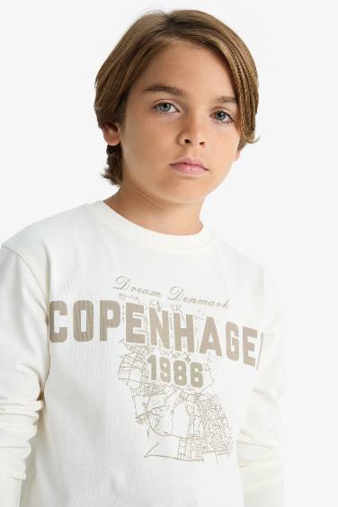 Boy Crew Neck Printed Long Sleeve T-Shirt