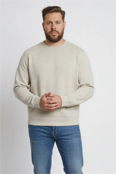 Relax Fit Bisiklet Yaka Sweatshirt