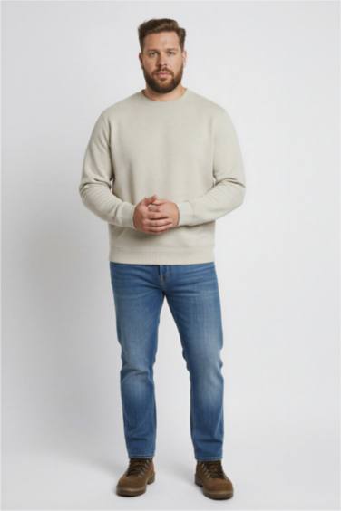 Relax Fit Bisiklet Yaka Sweatshirt
