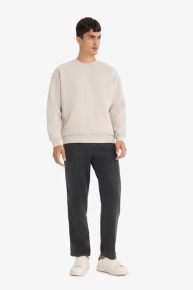 Relax Fit Bisiklet Yaka Sweatshirt
