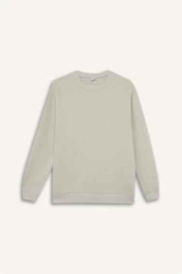 Relax Fit Bisiklet Yaka Sweatshirt