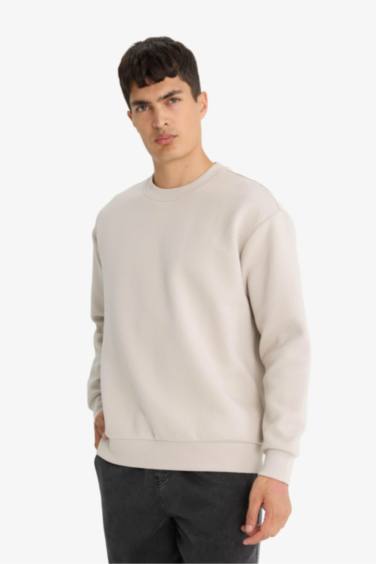 Relax Fit Bisiklet Yaka Sweatshirt