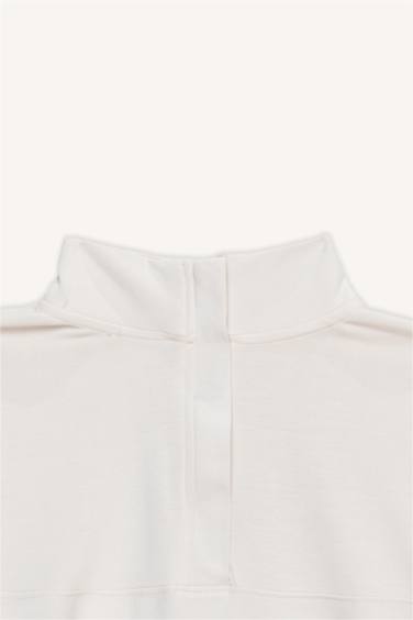 Relax Fit Half Turtleneck Modal Sweatshirt