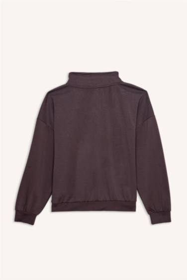 Relax Fit Half Turtleneck Modal Sweatshirt