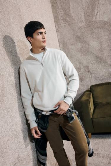 Свитшот с наполовину молнией Regular Fit