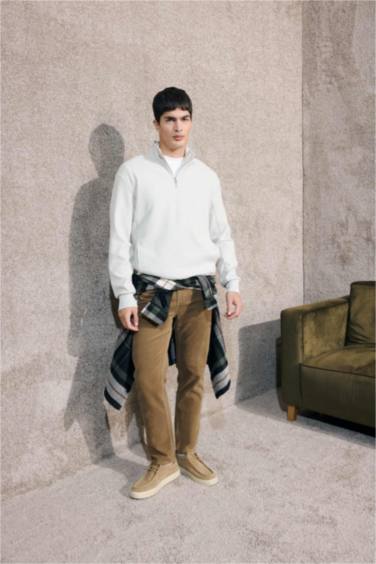 Свитшот с наполовину молнией Regular Fit