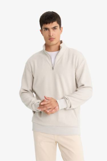 Свитшот с наполовину молнией Regular Fit