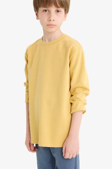 تيشيرت مدرسة سادة اولادي رقبة دائرية كم طويل