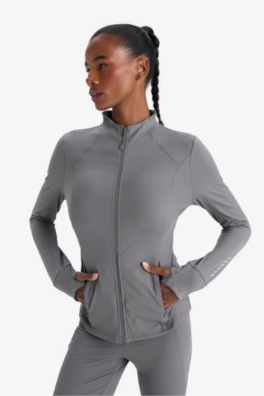 DeFactoFit Slim Fit Stand Collar Cardigan