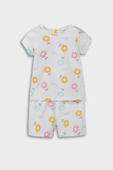 بيجامة فلورال ممشط من قطعتين