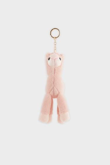 Kadın Pembe Lama Charm Anahtarlık