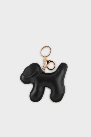 Kadın Siyah Köpekli Charm Anahtarlık