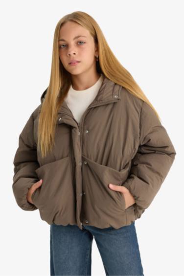 Водонепроницаемая куртка для девочки с капюшоном