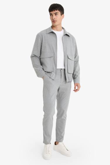 Tailored Regular Fit Beli Lastikli Pileli Cepli Kısa Paça Pantolon