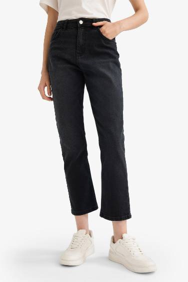 Mary Vintage Straight Fit Yüksek Bel Bilek Boy Jean Pantolon