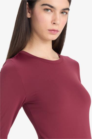 Slim Fit Crew Neck Basic Long Sleeve T-Shirt