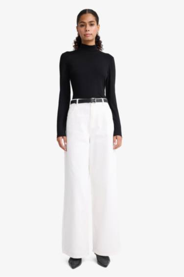 Slim Fit Long Sleeve Stand Collar T-shirt