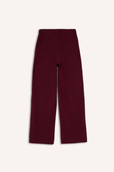 بنطرون منسوج قصة مستقيمة واسعة