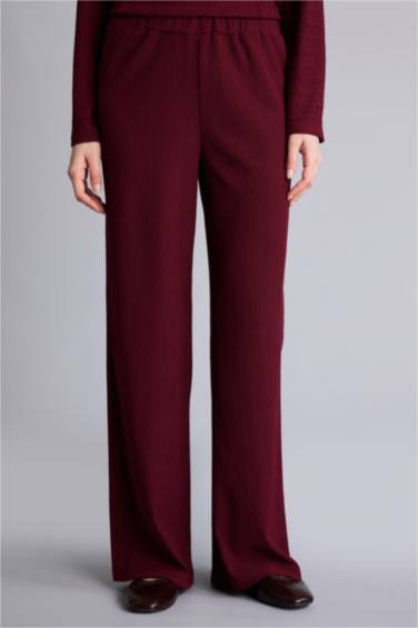 Straight Fit Crepe Trousers
