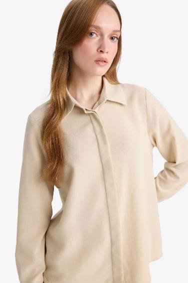 Regular Fit Shirt Collar aerobics Long Sleeve Shirt