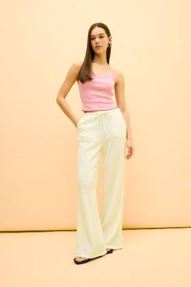 Coool Flare Fit Beli Lastikli Bürümcük Pantolon