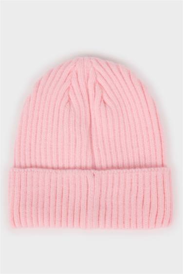 Девочка Младенец Трикотажная Шапка с Нашивкой