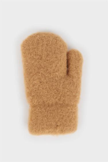 Детские перчатки с искусственным мехом для мальчиков